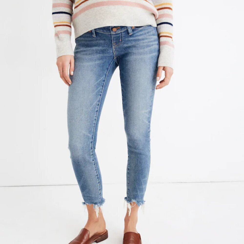 Madewell Maternity Side-Panel Skinny Jeans in Cordova Wash size 29 minimalist